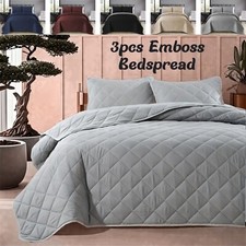 Emboss Quilted Bedspread 3 PCS