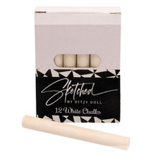 12 White Chalks - Small
