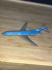 Lintoy Boeing 727 Braniff International Jet,  5.2" Long, Die Cast, Blue #104