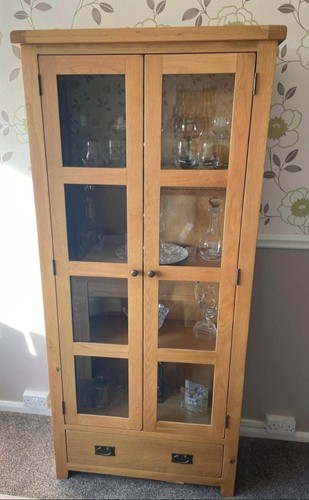 Display cabinet solid - display, oak