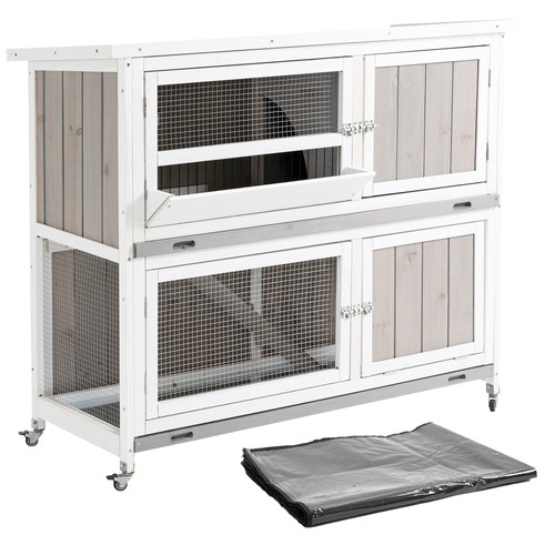 Pawhut two tier wooden - two-tier,