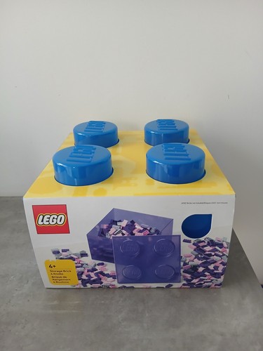 Lego storage box blue clear - blue, 4