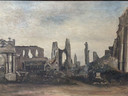 Antique oil painting - oil,