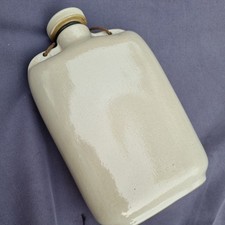 EARLY 20th CENTURY  BOURNE DENBY STONEWARE HOT WATER BOTTLE 