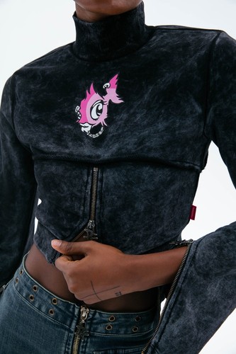 Punkyfish black crop - black,