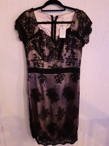 Lipsy dress vip black nude - dress,