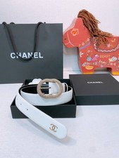 Chanel Belt White Black