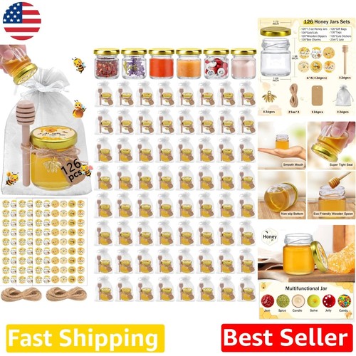 Elegant 126pc mini honey jars - 126pc,