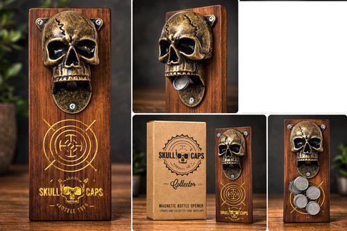 Skull bottle opener magnetic - bottle,
