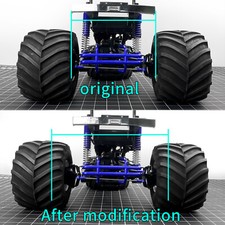 FLYXM 4Pcs Extend 19mm Front Wheel Wideners Adapter for 1/10 Tamiya Clod Buster