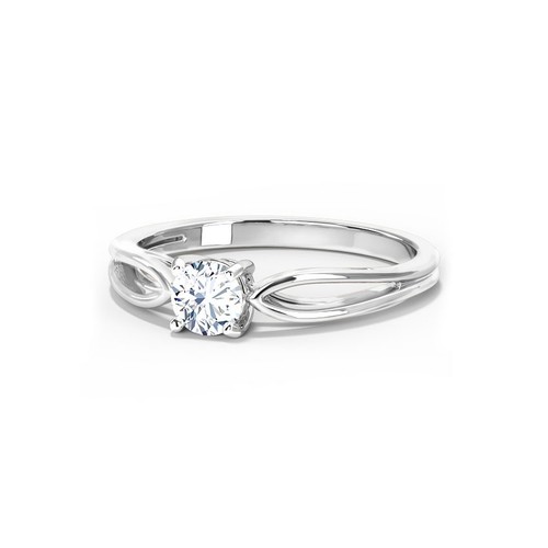 14k white gold ring - white,