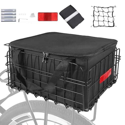 Metal rear bicycle - bicycle, basket