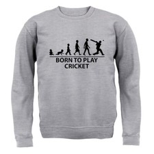 Born To Play Cricket - Kids Hoodie / Sweater - Player Love Ashes Bat Fan England