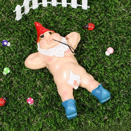 Funny naked sleeping gnome - funny,