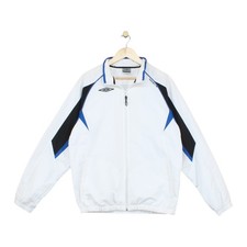 Vintage Umbro Track Jacket Mens Size L White Y2K Full Zip