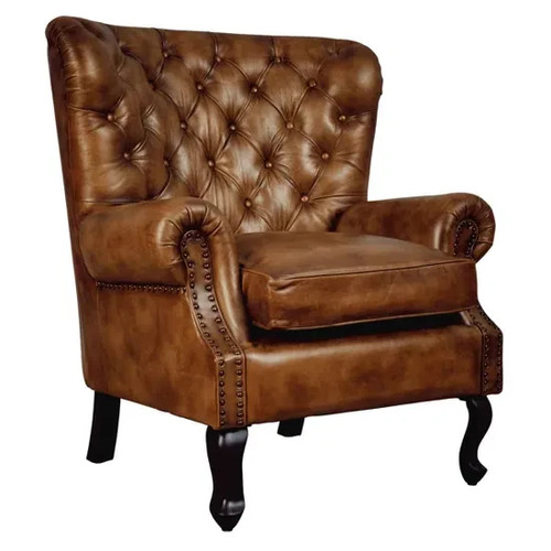 Real genuine leather high - leather, back