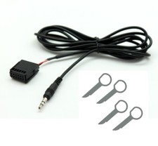 AUX IN INPUT ADAPTER CABLE LEAD MP3 + REMOVAL KEYS FOR FORD TRANSIT 6000CD
