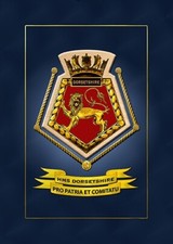 HMS DORSETSHIRE SHIPS CREST - HUNDREDS OF HM SHIPS IN STOCK