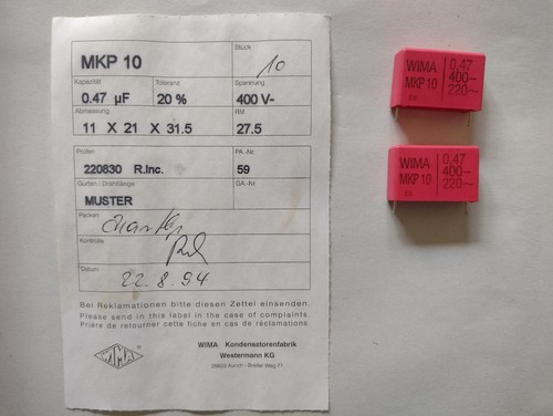 2pcs wima mkp - wima, polypropylene