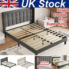 Bed Frame Linen Upholstered