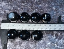 ⚫️🔘 BLACK AGATE Mini Spheres Crystals Collection Reiki Gift set of 7 77g