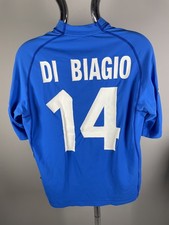 Vintage Italy Football Shirt 2000-2002 Home Kit XL Blue Kappa Di Biagio 14