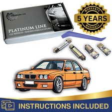 BMW E36 LED INTERIOR KIT FULL PREMIUM 8 WHITE SMD BULBS ERROR FREE 3er