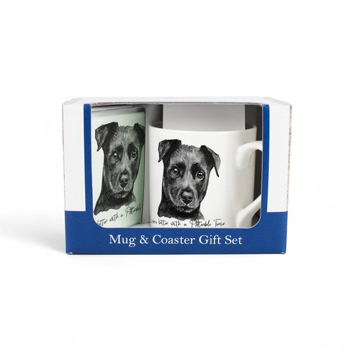 Patterdale terrier bone china - terrier,