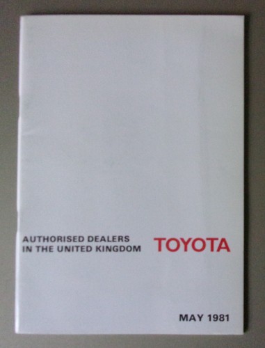 Toyota cars orig - 1981, uk
