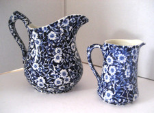 Burleigh Blue Calico  Milk Jug
