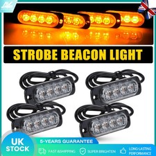 Car 4x 6 LED Amber Strobe