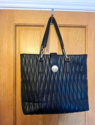 Primark black quilted - quilted, faux