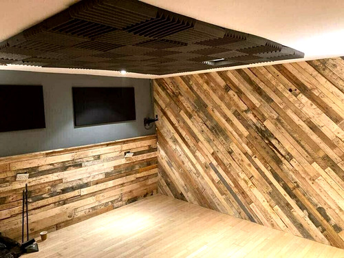 Rustic pallet wood wall - 1m²,
