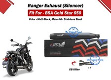 BSA Stallion Ranger Matt "Black Exhaust Silencer Fit For Goldstar 650"