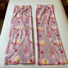 Disney Princess Zap 100% Cotton Pair Curtains Pink Purple Floral 52 x 64 inch GC
