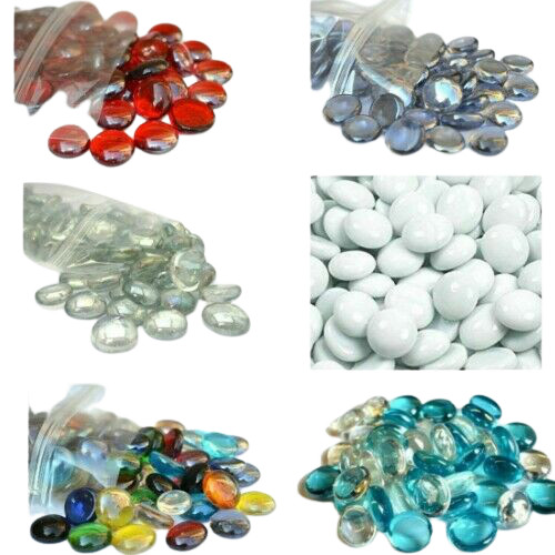 Glass pebbles for crafts - glass,