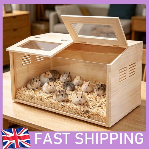 Wooden chewproof hamster cage - wooden,