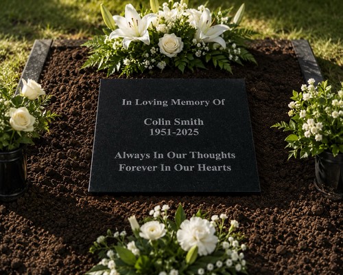 Personalised granite grave - granite,