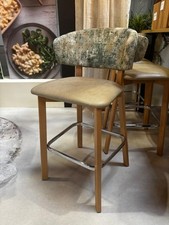 Bar Stools in Oak Finish, Italian-Made, Ex-Showroom Stock