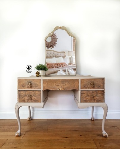 Vintage taupe dressing table - taupe,