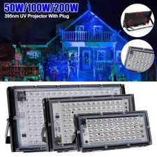 50/100/200W Black Light Flood Light Bar 395nm UV LED Stage Blacklight Party DJ