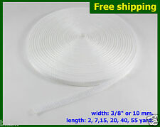 3/8"(10mm) White Nylon webbing fabric Strap DIY supply 3 7 15 20 40 55 yard UK