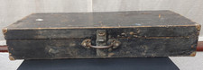 Vintage Wooden Tool Box Carpentry Carry Case Chest Storage Lockable Box