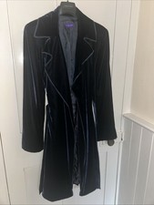 Future Ozbek Midnight Blue Velvet Smoking Jacket - Size 10-12
