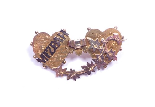Antique mizpah brooch carat - mizpah, 9