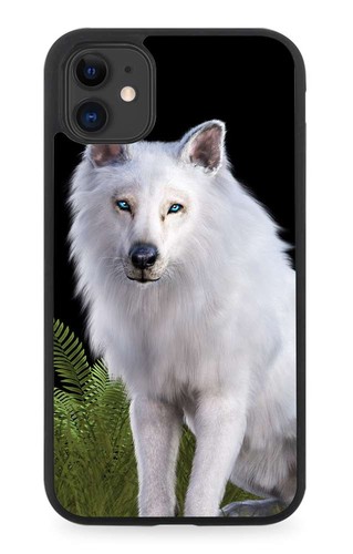 White snow wolf rubber - wolf, phone