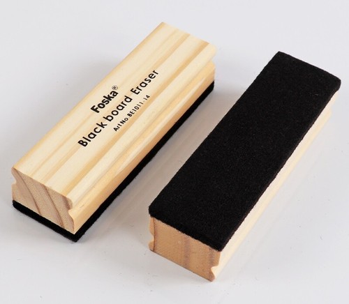Wooden black board eraser - black,