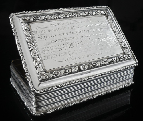 Antique sterling silver snuff - antique,
