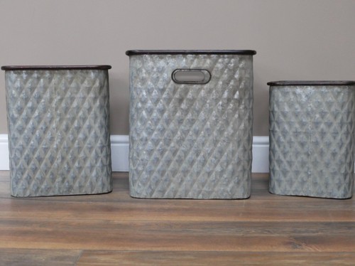 Set galvanised metal zinc - 3,