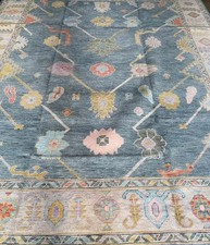 Olive Green Turkish Oushak Rug